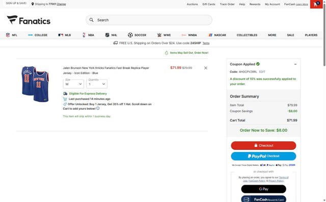 Fanatics Discount Codes - 30% Off (9 Verified) Jun 2025