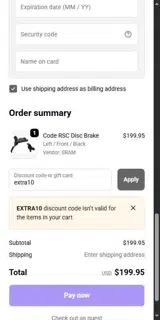 extra10 coupon verification screenshot