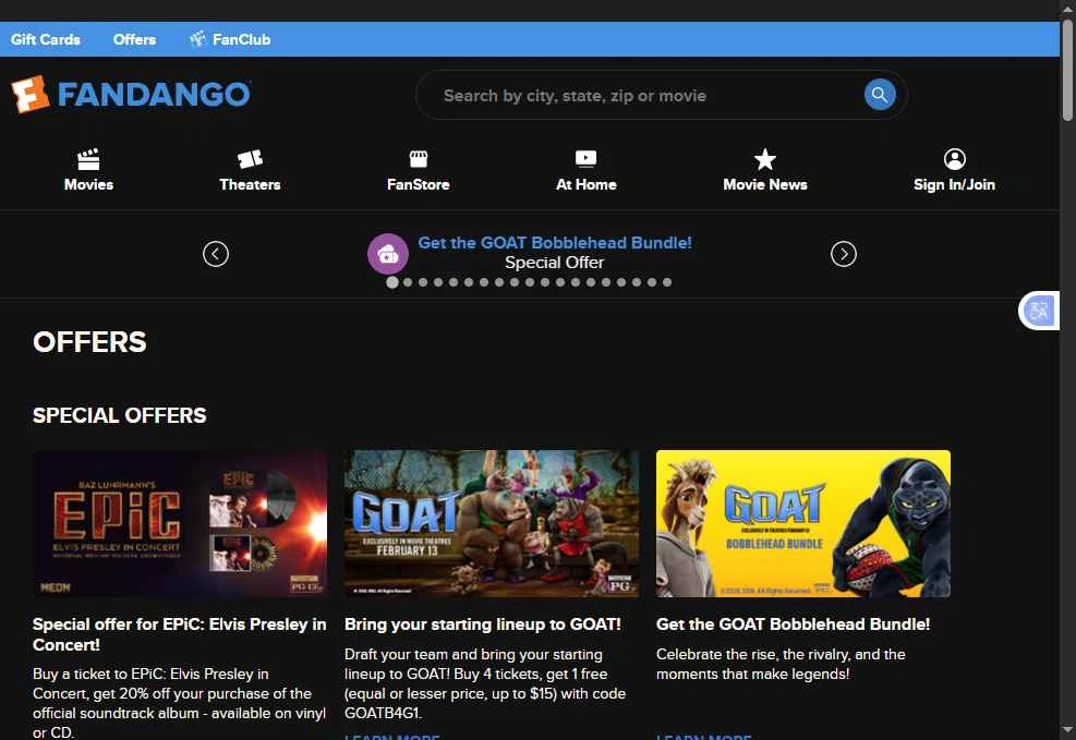 Fandango Promo Codes - 10% Off (5 Verified) Feb 2026