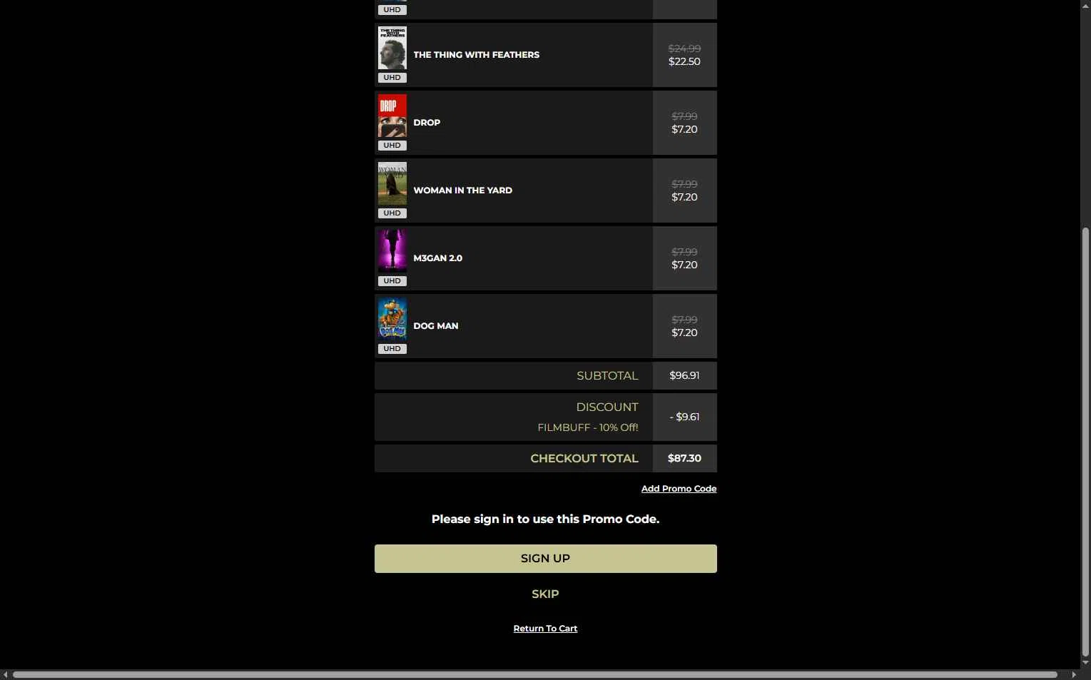 FanFlix checkout page showing FanFlix promo code box | Screenshot taken by SimplyCodes community member on Jan 2, 2026