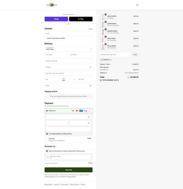 Fanm Mon checkout page showing Fanm Mon promo code box | Screenshot taken by SimplyCodes community member on Sep 7, 2025