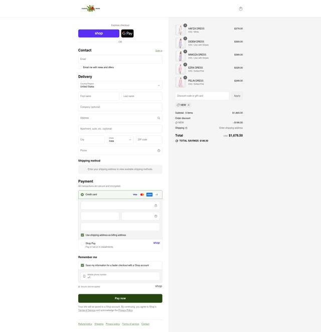 Fanm Mon checkout page showing Fanm Mon promo code box | Screenshot taken by SimplyCodes community member on Sep 11, 2025