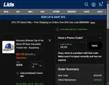 Fan OutFitters coupon verification screenshot