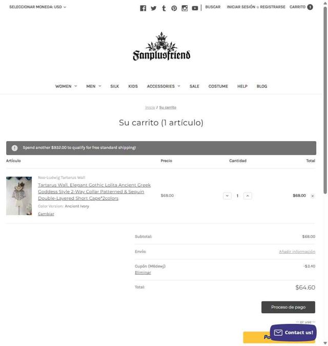 FanPlusFriend checkout page showing FanPlusFriend promo code box | Screenshot taken by SimplyCodes community member on Aug 18, 2025