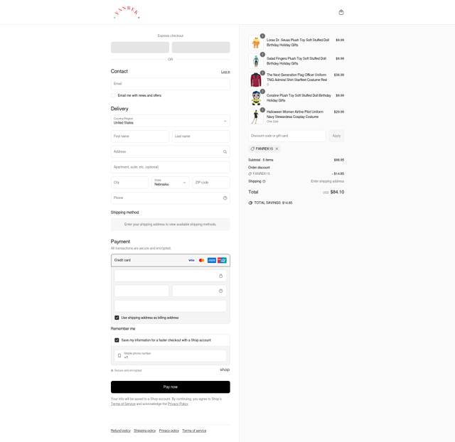 Fanrek checkout page showing Fanrek discount code box | Screenshot taken by SimplyCodes community member on Jun 29, 2025