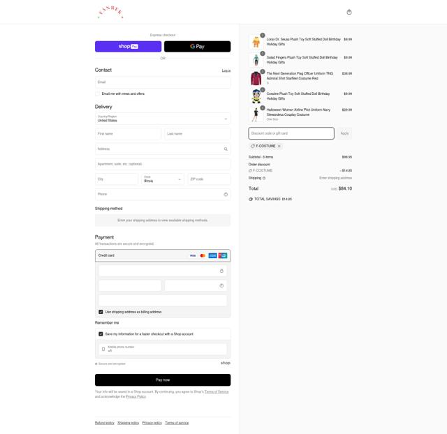 Fanrek checkout page showing Fanrek discount code box | Screenshot taken by SimplyCodes community member on Jun 20, 2025