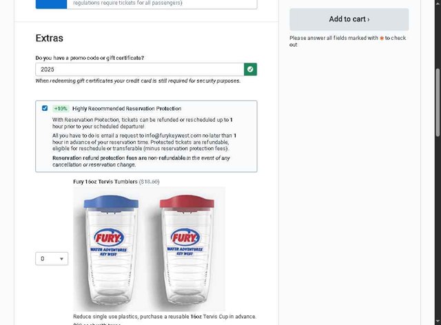 FareHarbor checkout page showing FareHarbor promo code box | Screenshot taken by SimplyCodes community member on Sep 1, 2025