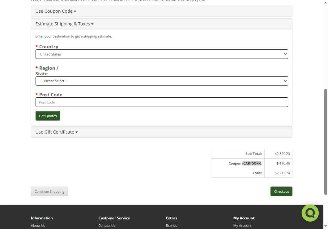 Farm Plastic Supply checkout page showing Farm Plastic Supply coupon code box | Screenshot taken by SimplyCodes community member on May 26, 2025