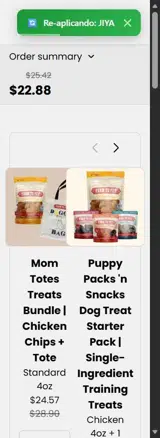 JIYA coupon verification screenshot