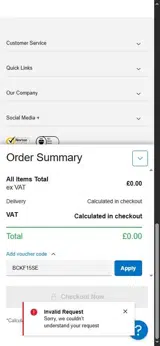 Farnell Sweden coupon verification screenshot