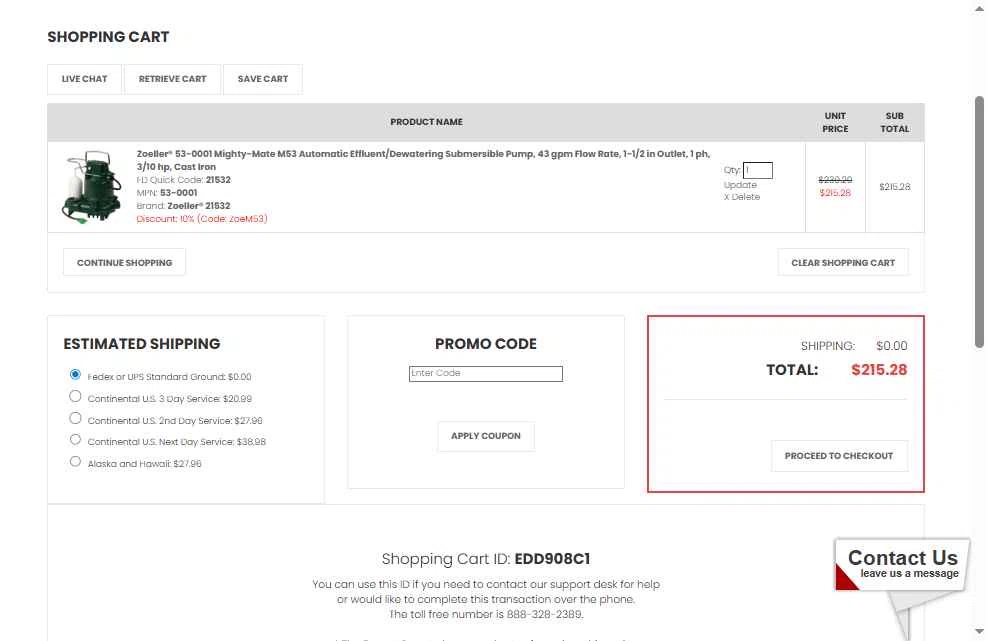 Faucet Depot checkout page showing Faucet Depot promo code box | Screenshot taken by SimplyCodes community member on Jan 3, 2026