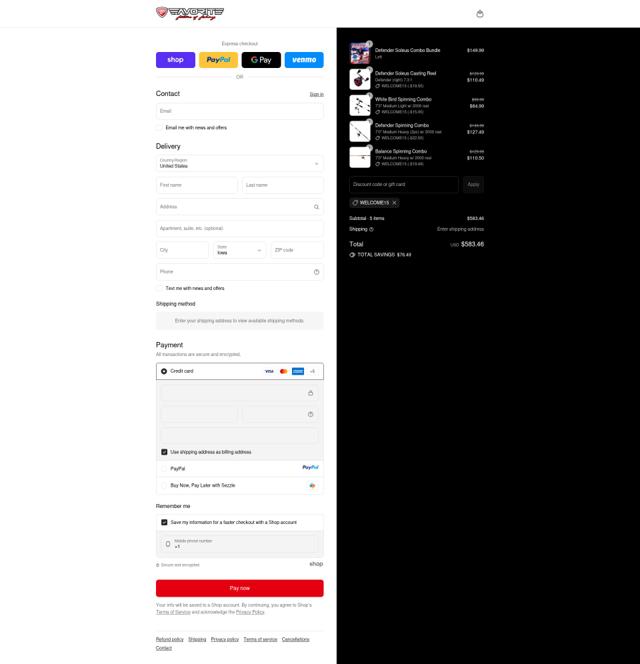 Favorite USA checkout page showing Favorite USA promo code box | Screenshot taken by SimplyCodes community member on Sep 17, 2025
