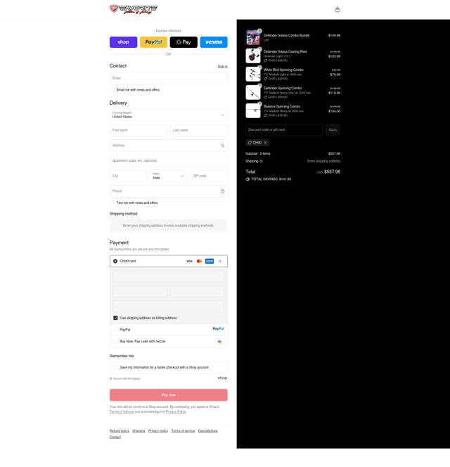 Favorite USA checkout page showing Favorite USA promo code box | Screenshot taken by SimplyCodes community member on Sep 17, 2025