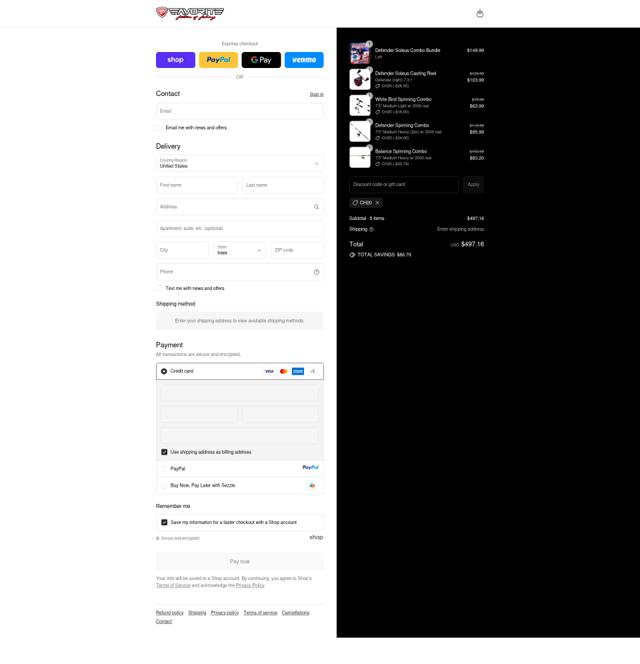 Favorite USA checkout page showing Favorite USA promo code box | Screenshot taken by SimplyCodes community member on Sep 13, 2025