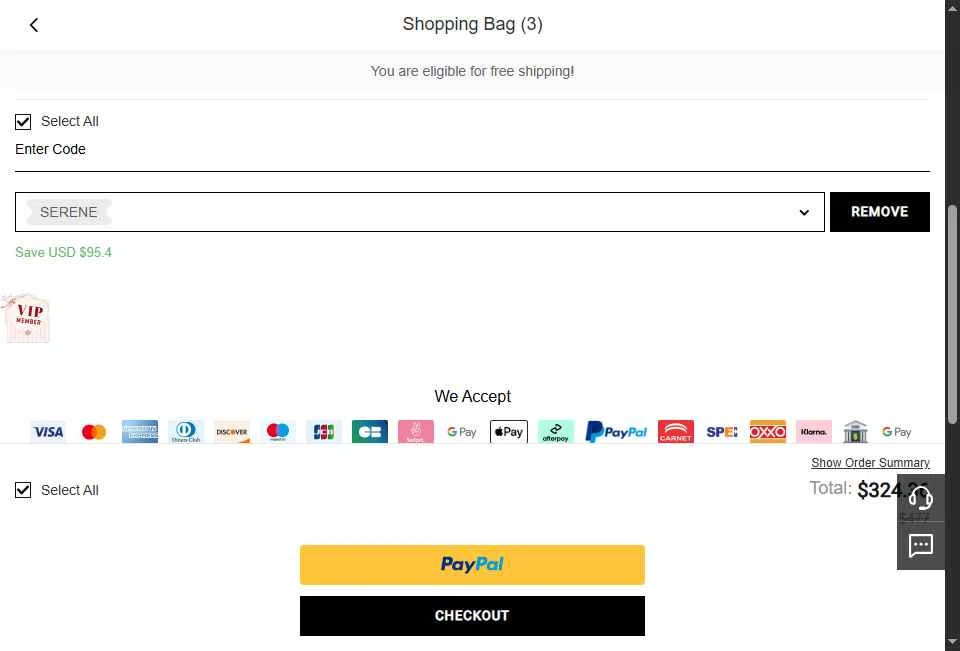 Fehaute checkout page showing Fehaute coupon code box | Screenshot taken by SimplyCodes community member on Dec 19, 2025