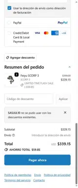 Sasjul10 coupon verification screenshot