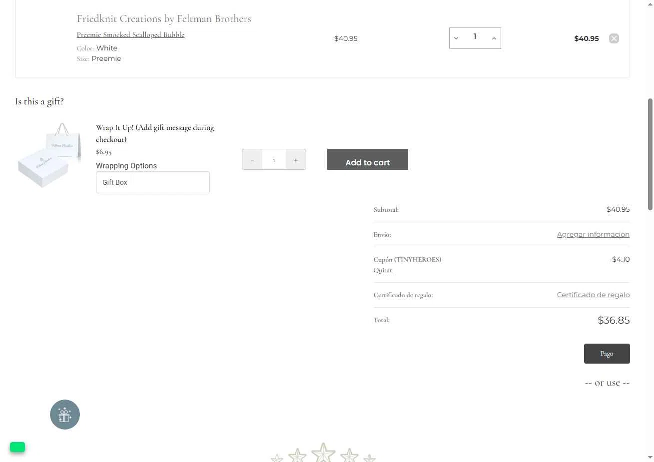 Feltman Brothers checkout page showing Feltman Brothers promo code box | Screenshot taken by SimplyCodes community member on Oct 28, 2025