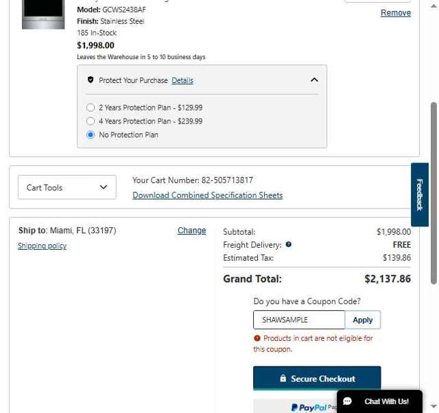 Ferguson Home checkout page showing Ferguson Home promo code box | Screenshot taken by SimplyCodes community member on Aug 1, 2025