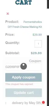 G2E69F6F coupon verification screenshot