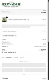 KEEPONGROWING coupon verification screenshot
