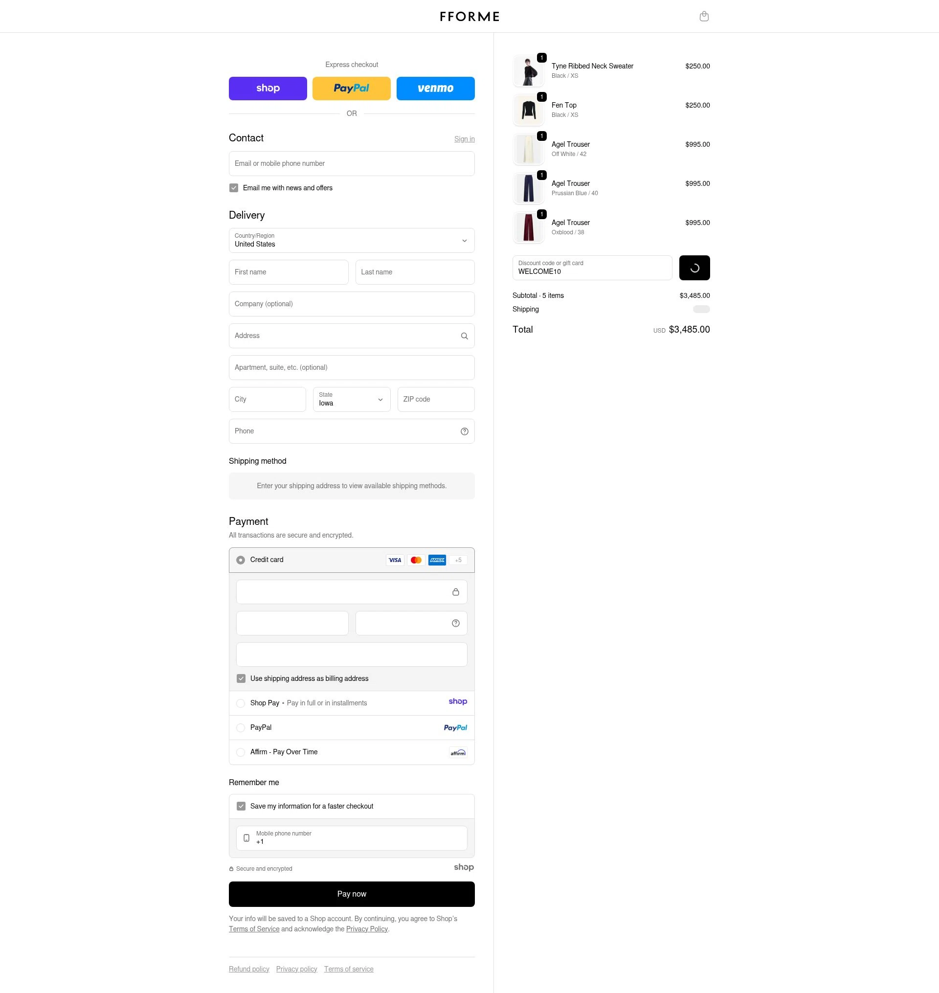 FFORME checkout page showing FFORME promo code box | Screenshot taken by SimplyCodes community member on Dec 29, 2025