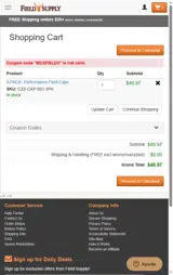 BDSFIELD3 coupon verification screenshot
