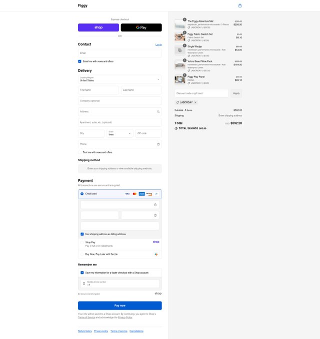 Figgy checkout page showing Figgy discount code box | Screenshot taken by SimplyCodes community member on Sep 2, 2025