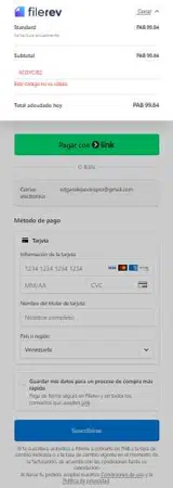 Filerev coupon verification screenshot