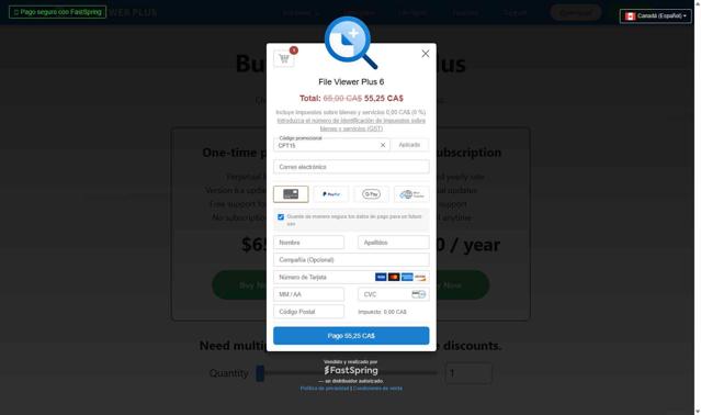 File Viewer Plus checkout page showing File Viewer Plus coupon code box | Screenshot taken by SimplyCodes community member on Jun 20, 2025