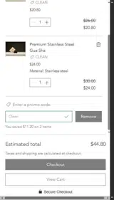 FilterLESS Era coupon verification screenshot