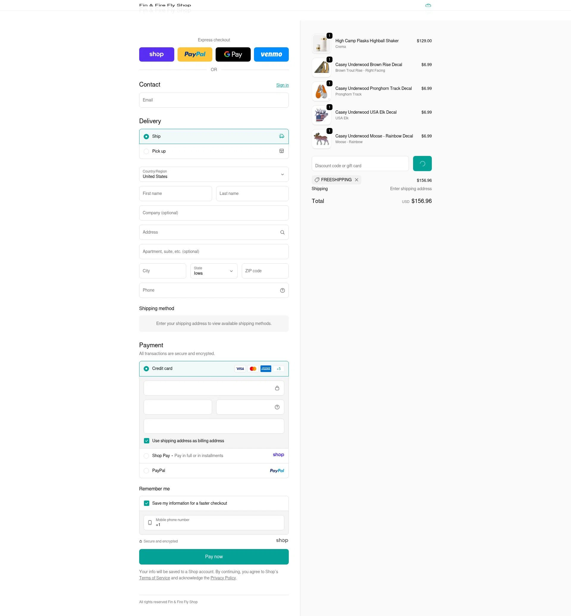 Fin & Fire checkout page showing Fin & Fire promo code box | Screenshot taken by SimplyCodes community member on Jan 1, 2026