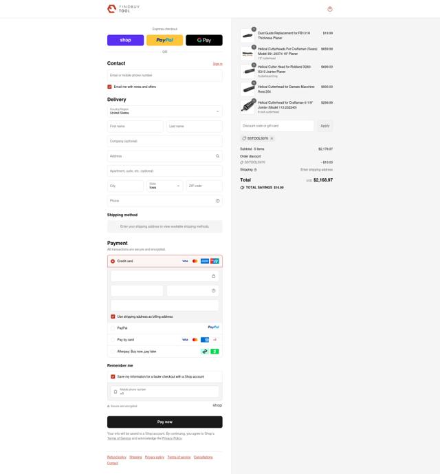 FindBuyTool checkout page showing FindBuyTool coupon code box | Screenshot taken by SimplyCodes community member on Sep 14, 2025