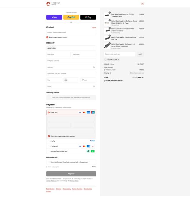 FindBuyTool checkout page showing FindBuyTool coupon code box | Screenshot taken by SimplyCodes community member on Sep 14, 2025