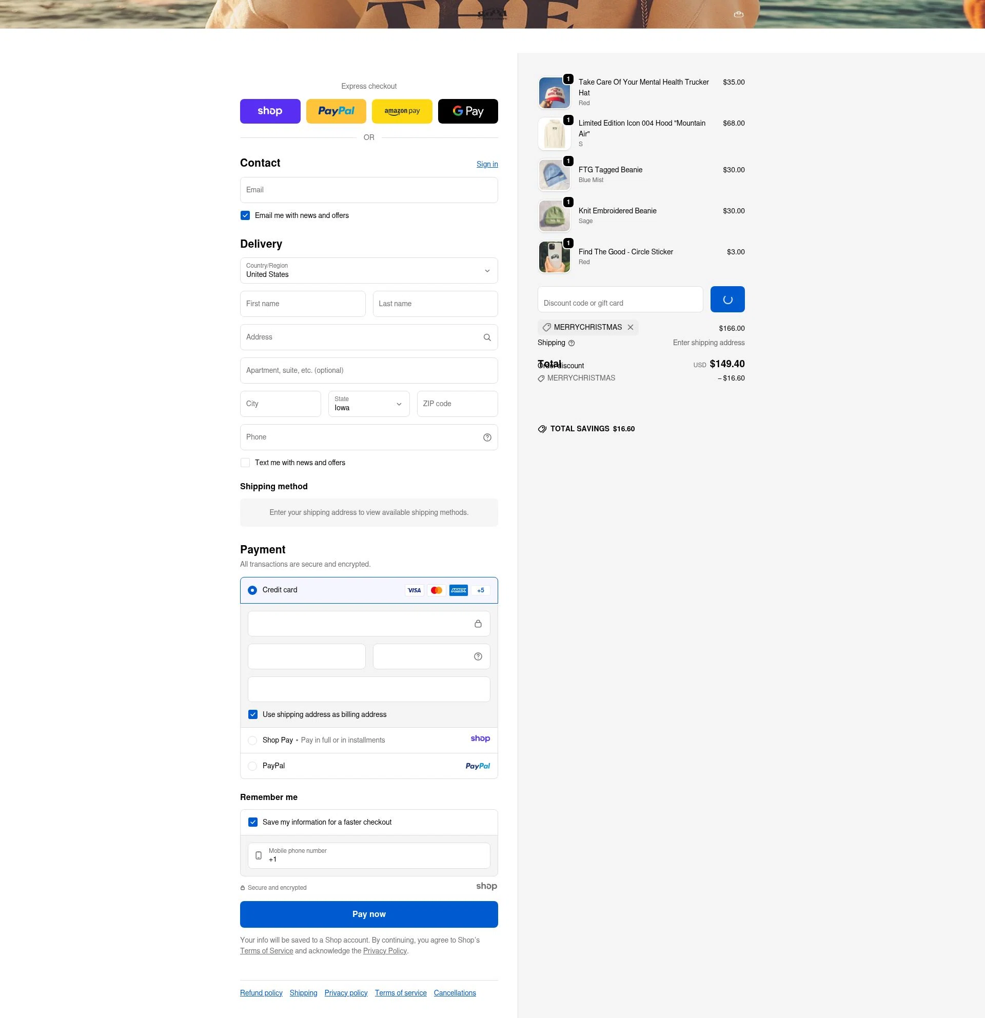 Find The Good checkout page showing Find The Good discount code box | Screenshot taken by SimplyCodes community member on Jan 1, 2026