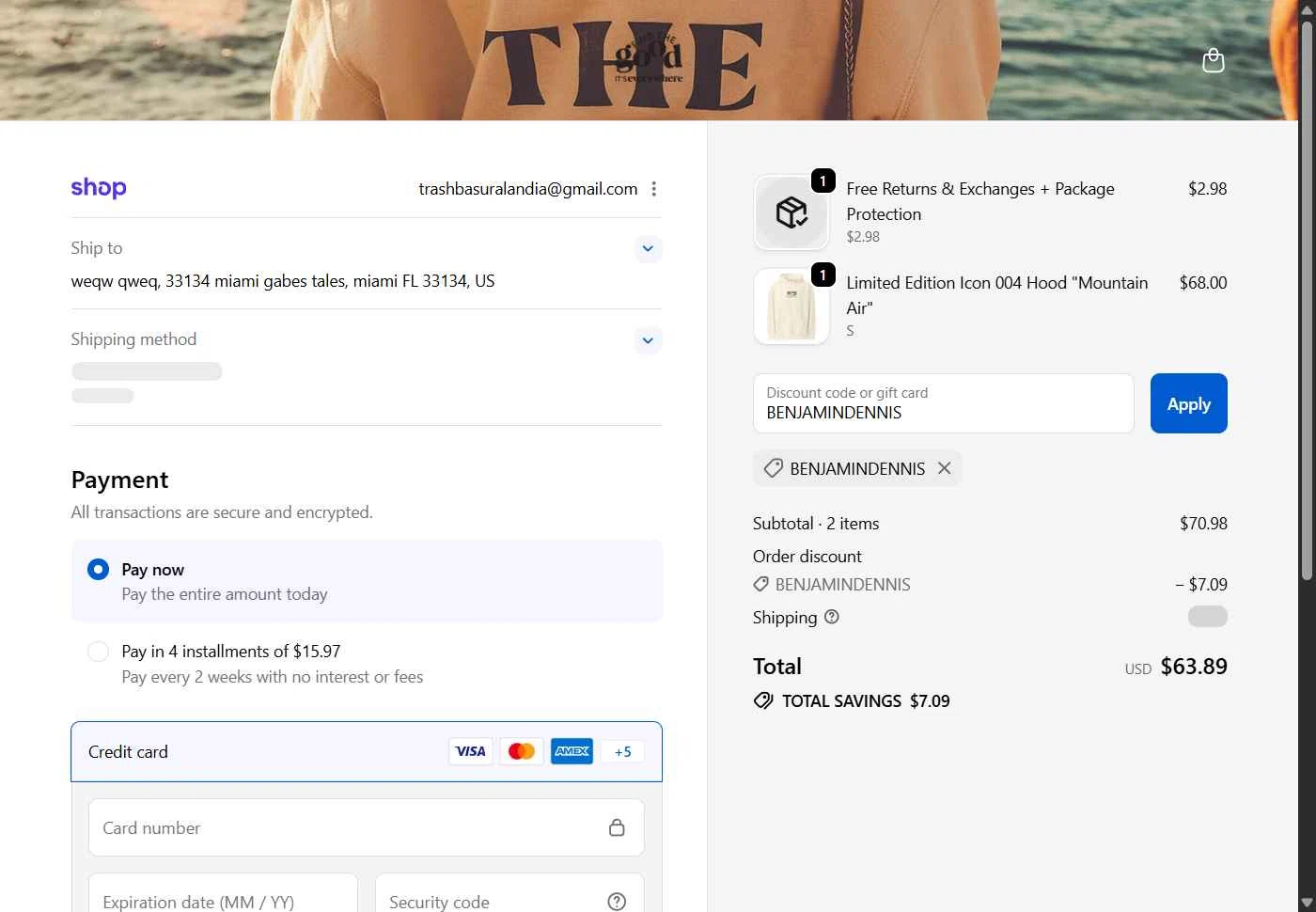 Find The Good checkout page showing Find The Good discount code box | Screenshot taken by SimplyCodes community member on Jan 1, 2026