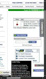 FACEBOOK coupon verification screenshot