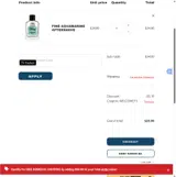 WELCOME15 coupon verification screenshot