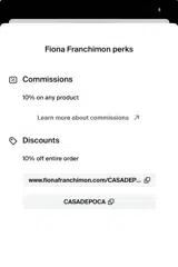 CASADEOCA coupon verification screenshot