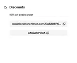 CASADEPOCA coupon verification screenshot
