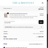 Hooray1FAB2 coupon verification screenshot