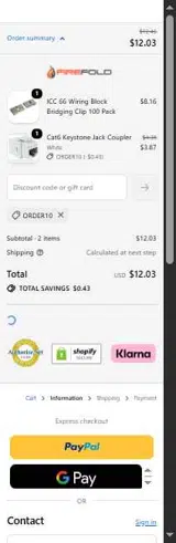 ORDER10 coupon verification screenshot