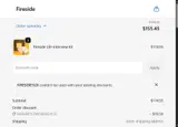 Fireside Record coupon verification screenshot