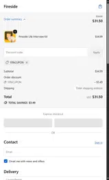 Fireside Record coupon verification screenshot