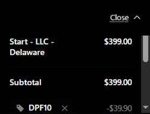 Firstbase.io, Inc. checkout page showing Firstbase.io, Inc. promo code box | Screenshot taken by SimplyCodes community member on Jul 28, 2025