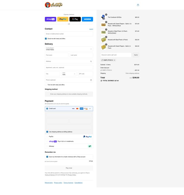 Fishwife checkout page showing Fishwife discount code box | Screenshot taken by SimplyCodes community member on Jul 31, 2025