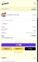 TAY10 coupon verification screenshot