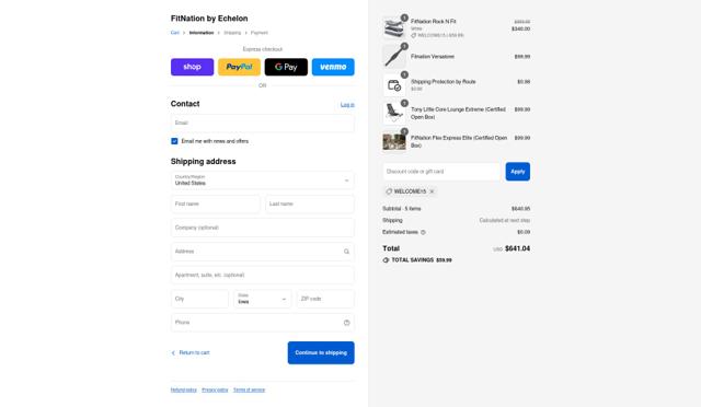 FitNation checkout page showing FitNation discount code box | Screenshot taken by SimplyCodes community member on Sep 2, 2025