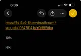NIKI coupon verification screenshot