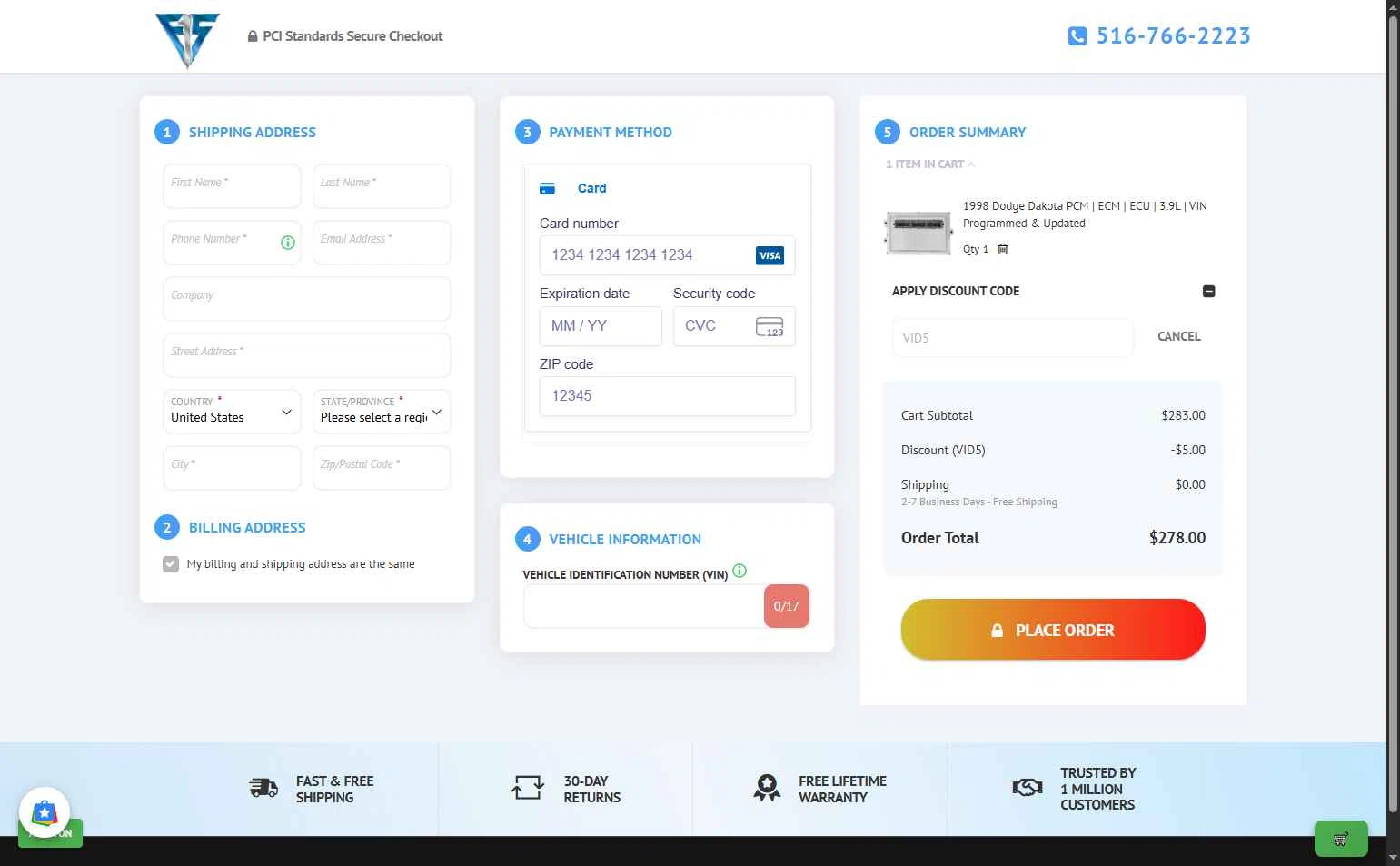 Flagship One checkout page showing Flagship One discount code box | Screenshot taken by SimplyCodes community member on Dec 29, 2025