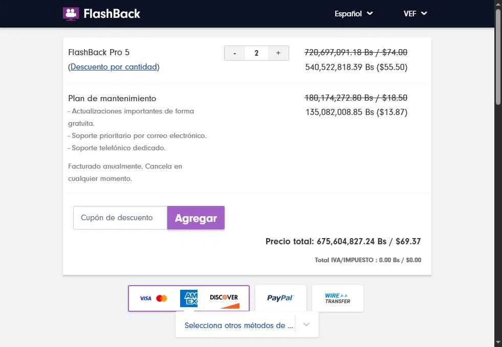 FlashBack checkout page showing FlashBack discount code box | Screenshot taken by SimplyCodes community member on Jun 4, 2025